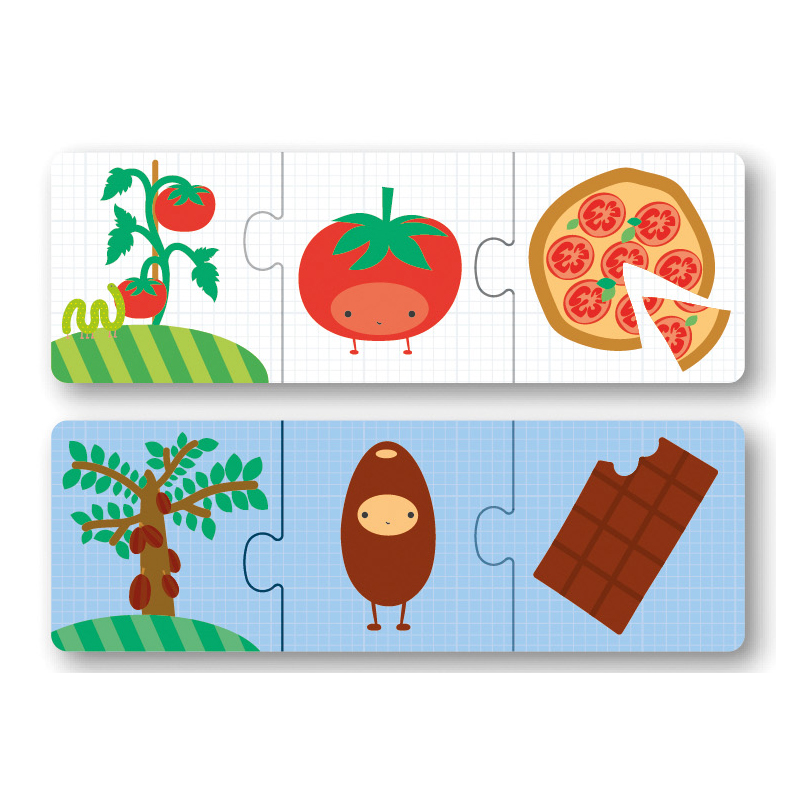 APLI 14360 Puzzle Le Origini Del Cibo: Gioco Educativo Da 36 Pezzi Per Imparare Da Dove Viene Quello Che Mangiamo