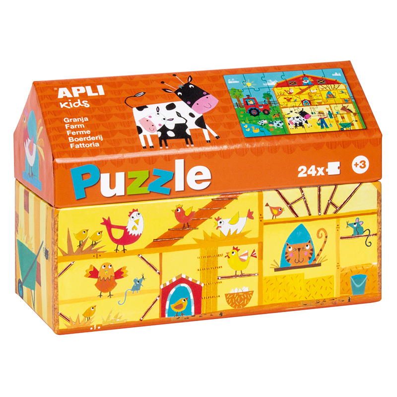 APLI Farm puzzle house box (24 pieces)