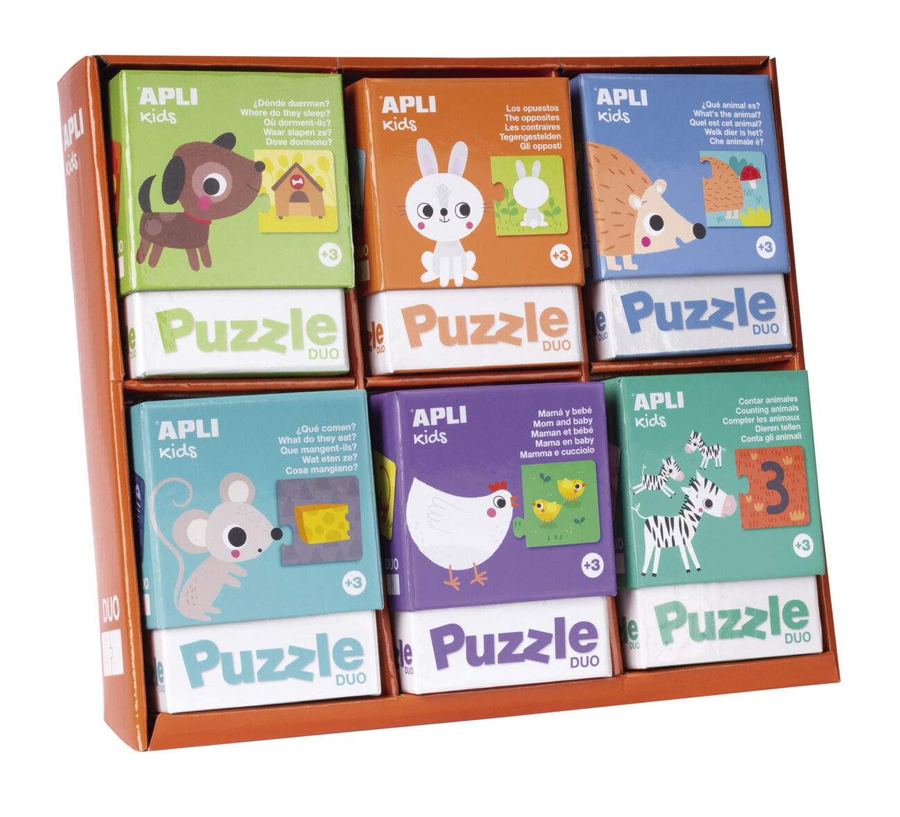 APLI Duo puzzles display 6 u. (24 pieces)