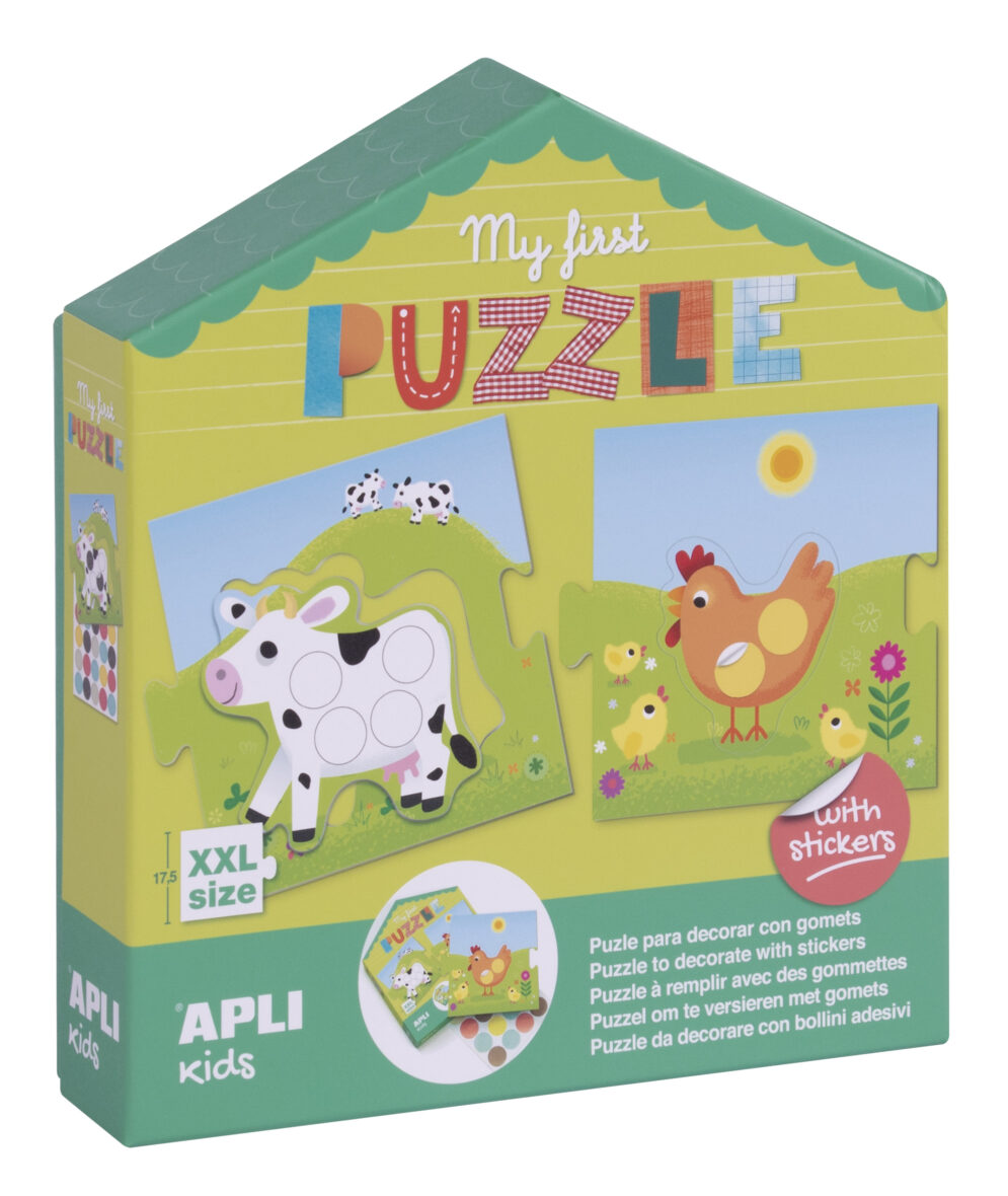 APLI My First puzzle with educational stickers