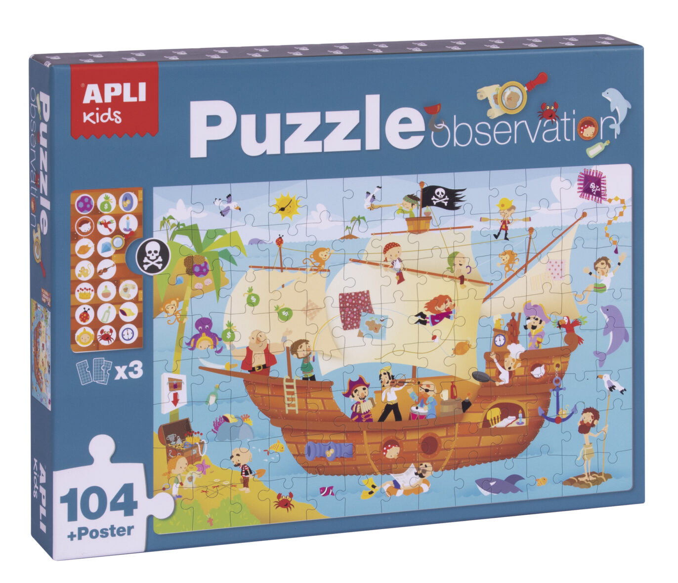 APLI Puzzle Observation Pirate Ship (104 pieces)
