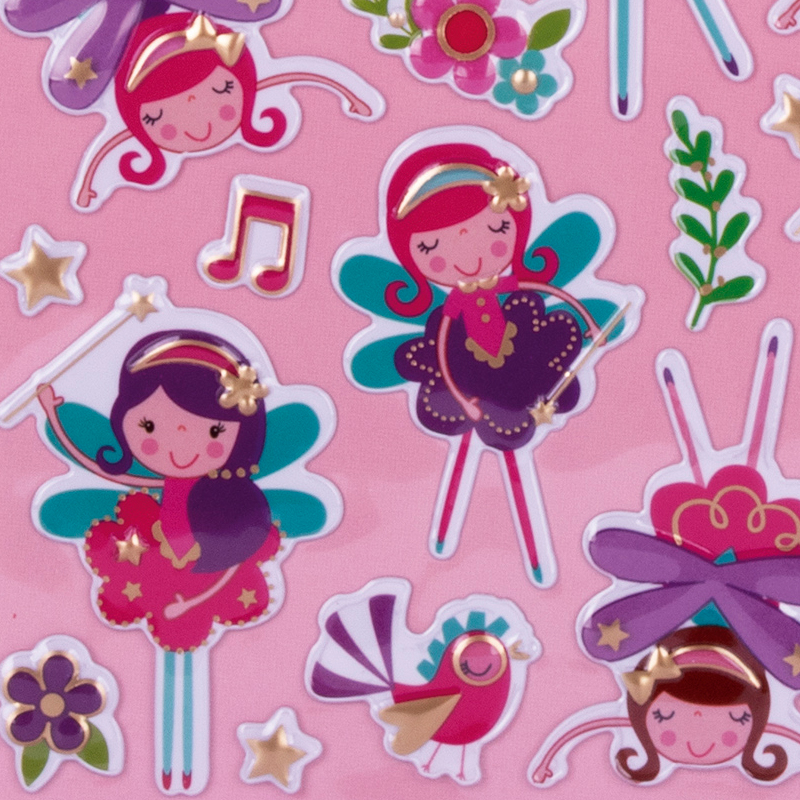 APLI Stickers Fairies metallic areas 1 sheet