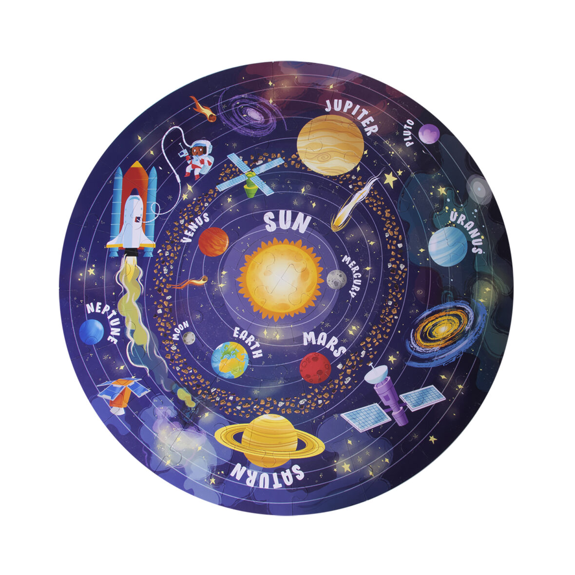 APLI Circular puzzle Solar System (48 pieces)