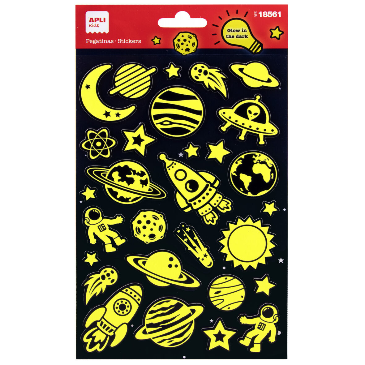 APLI Stickers Space luminescence finish 1 sheet
