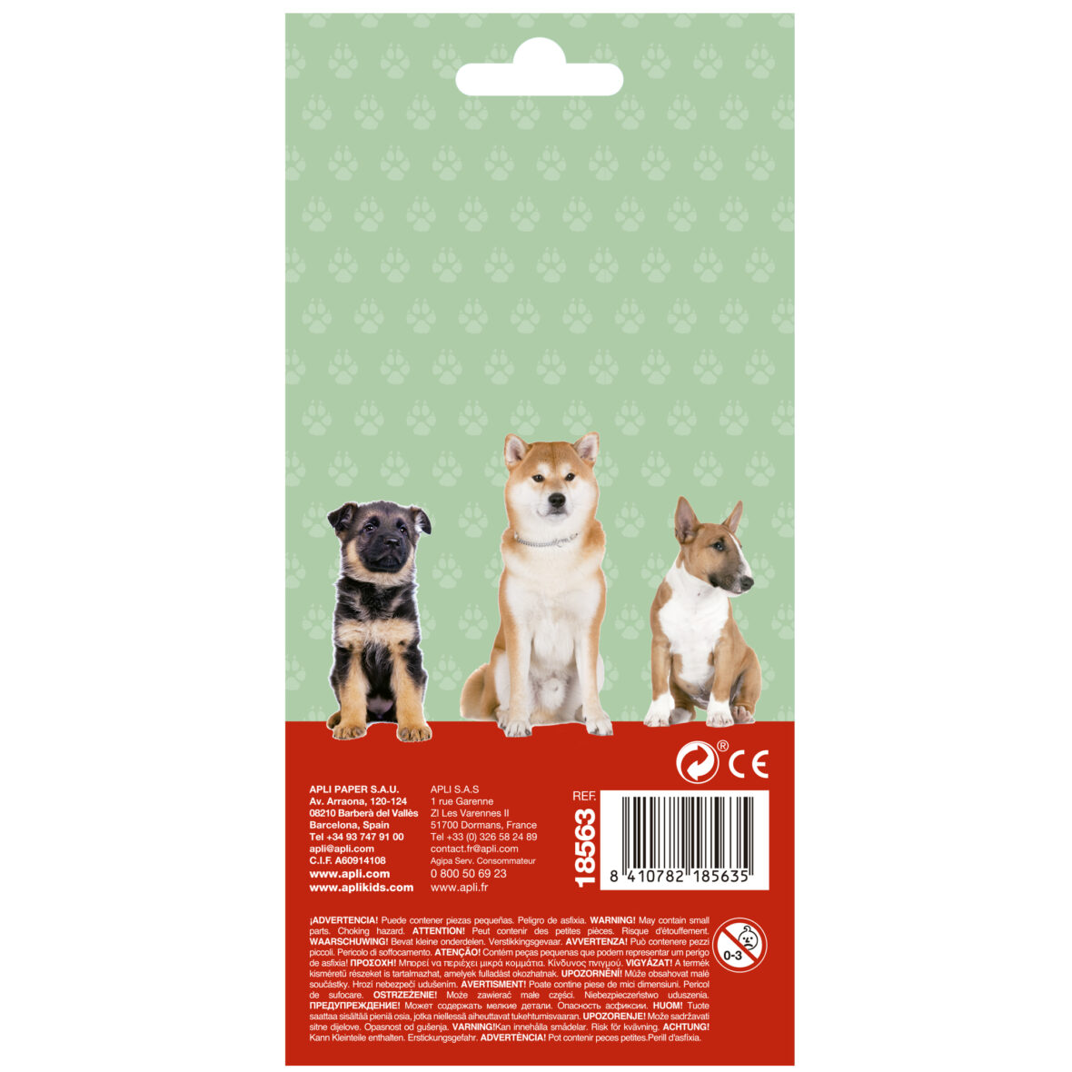 APLI Stickers realistic animals Dogs 1 sheet