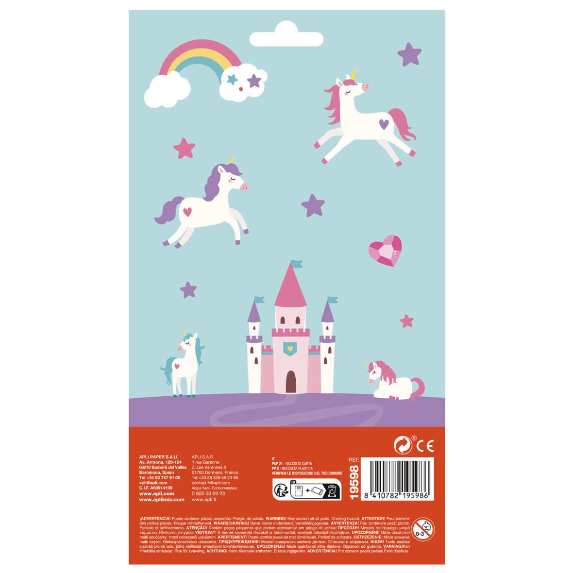 APLI B.STICKERS UNICORNS 1S
