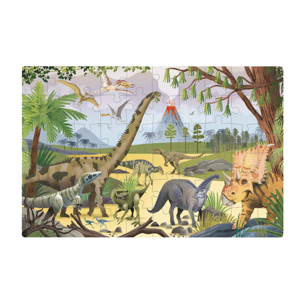 APLI B.PUZZLE GLOW IN THE DARK DINOSAURS 60U
