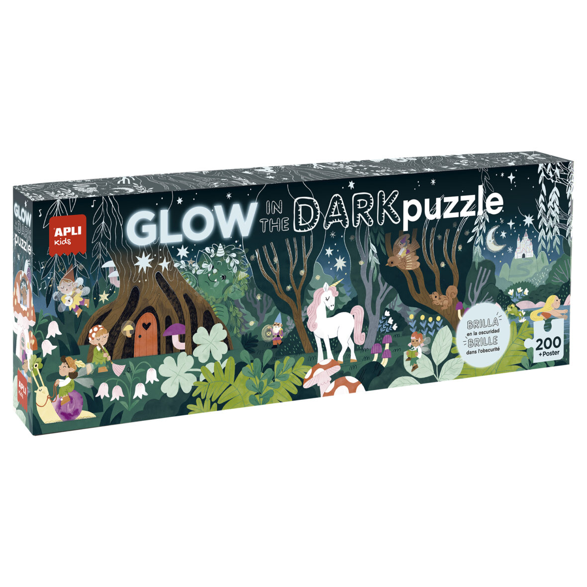 APLI B.GLOW IN THE DARK MAG.FOREST PUZZLE 200