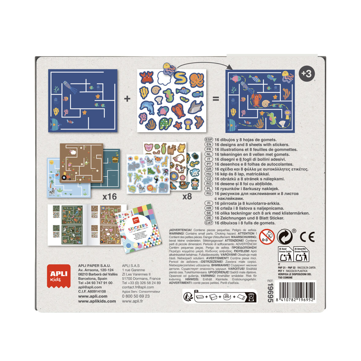 APLI B. STICKERS BOX MAZES
