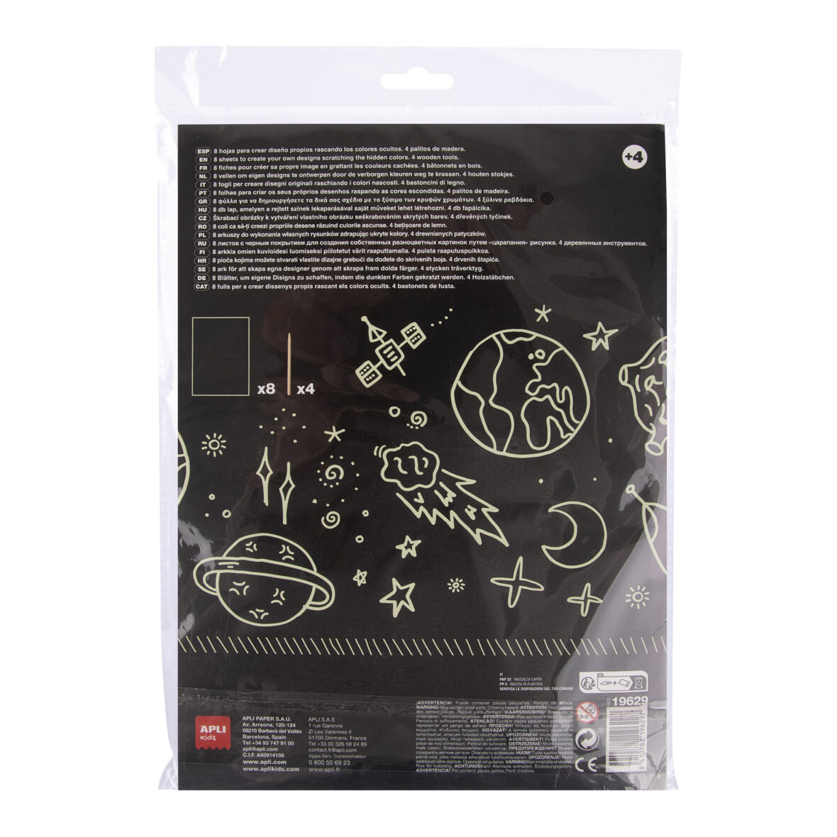 APLI MAGIC SCRATCH GLOW IN THE DARK 8S