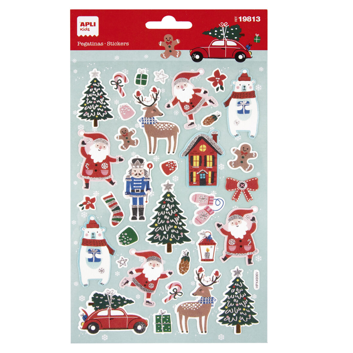 APLI B. CHRISTMAS SKI STICKERS 1S