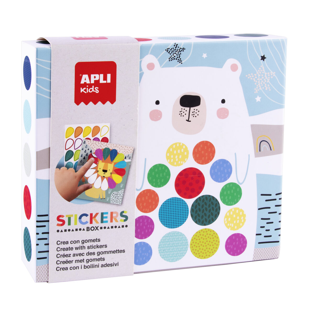 APLI Stickers game in cardboard box – Bear