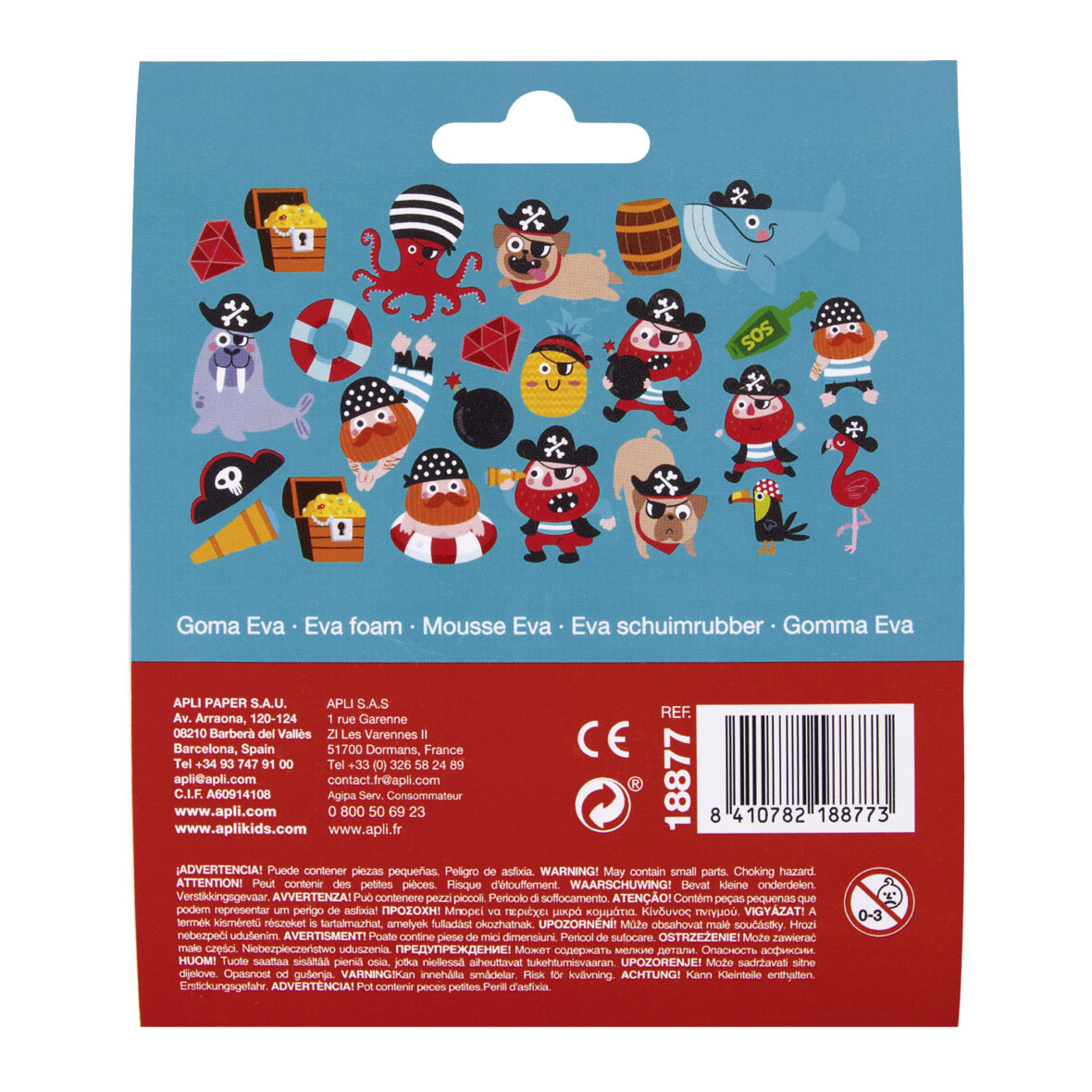 APLI Stickers Pirates 24 u. – EVA foam stickers