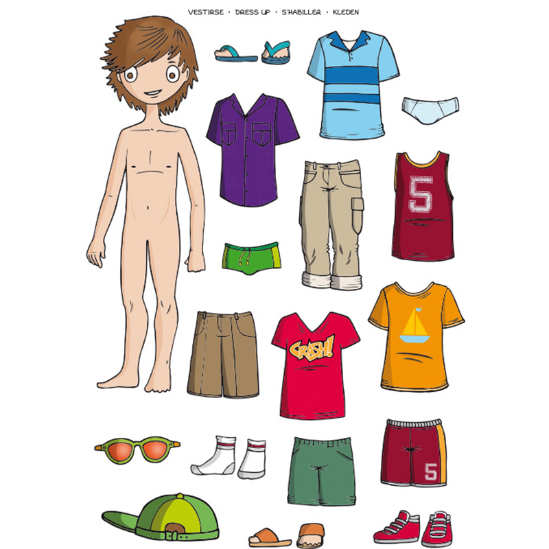 Αυτοκόλλητα με αγορίστικα ρουχαλάκια