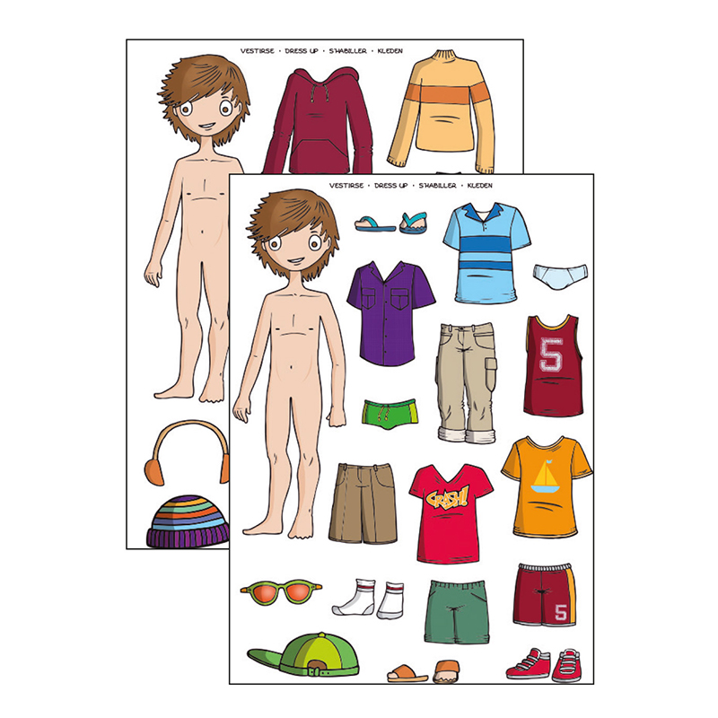 Αυτοκόλλητα με αγορίστικα ρουχαλάκια